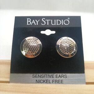 Bay Studio Silver Tone Stud Earrings